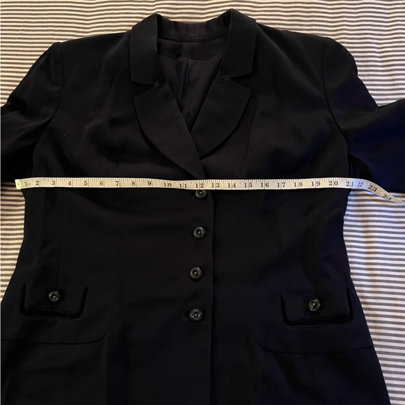 Berk’s Green Bay, Wisconsin Vintage 1940s/50s Suit Coat, Navy Blue, Size L/XL - Picture 3 of 10